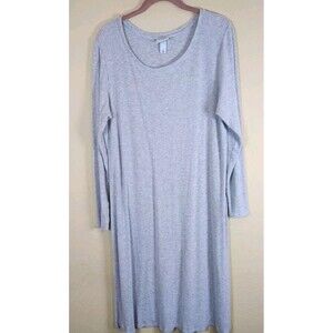 Ava & Viv Grey A-line Midi Prairie Boho Dress‎ textured XL PLUS minimalist